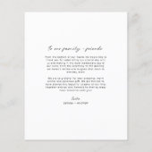 Budget Arch Frame結婚の写真サンキューカード チラシ (裏面)