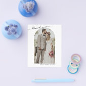 Budget Arch Frame結婚の写真サンキューカード チラシ (シングル)