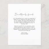 Budget Arch Frame結婚の写真サンキューカード チラシ (裏面)