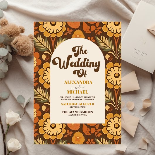 Budget Arch Groovyレトロ70sフローラ