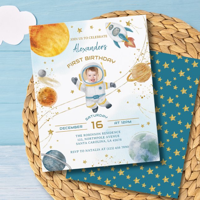 Budget Astronaut Boy Space 1st Birthday Photo (クリエイターアップロード済み)