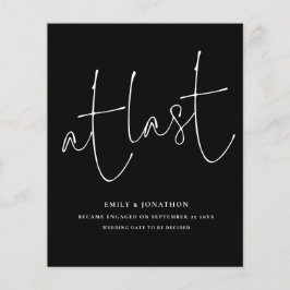 Budget At Last Black Scriptフォト婚約