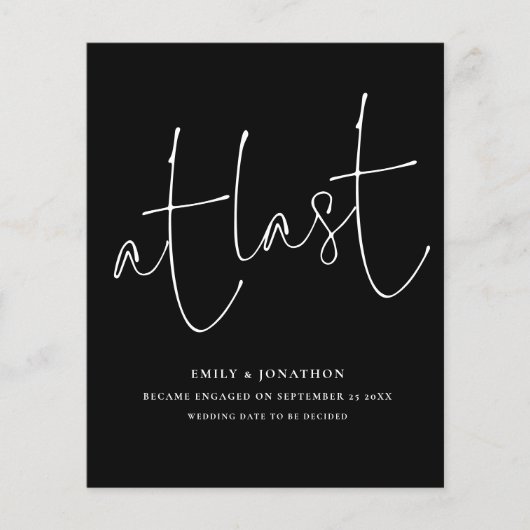 Budget At Last Black Scriptフォト婚約 (正面)