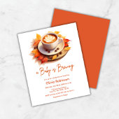 Budget Autumn A Baby is Brewing Baby Shower Invite