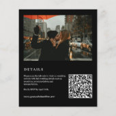 Budget Autumn Forest写真QRコード結婚式の招待 (裏面)