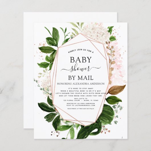 Budget Baby Shower by Mail Greenery Botanical (正面/裏面)