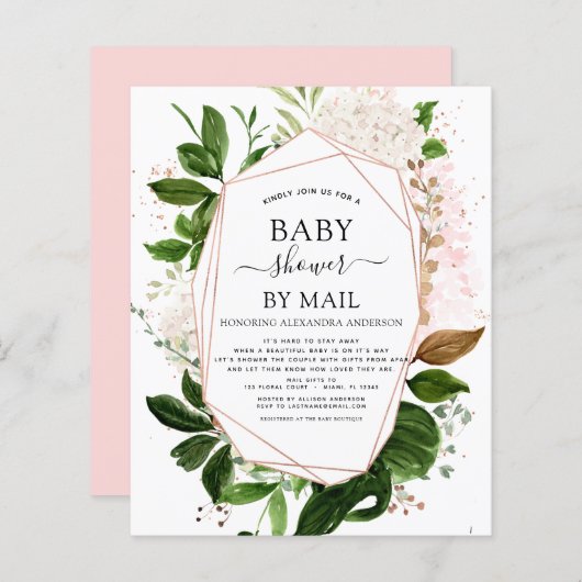 Budget Baby Shower by Mail Greenery Botanical (正面/裏面)