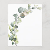 Budget Baby Shower Greenery Eucalyptus Invitations (裏面)