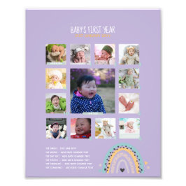 BUDGET Babys 1年目のPHOTO Grandparent Keepsake フォトプリント