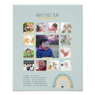 BUDGET Babys 1年目のPHOTO Grandparent Keepsake フォトプリント