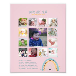 BUDGET Babys 1年目のPHOTO Grandparent Keepsake フォトプリント