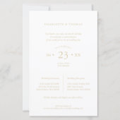 Budget Be our Guest Quote White Fancy Wedding (裏面)