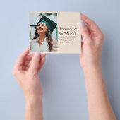 BUDGET Beigeスクリプトモダン写真グラッドありがとう チラシ (手)