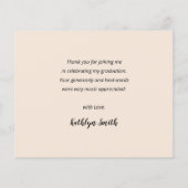 BUDGET Beigeスクリプトモダン写真グラッドありがとう チラシ (裏面)