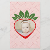 Budget Berry 1st First Birthday Party Invitation チラシ (裏面)