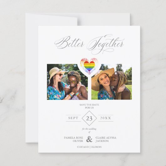 Budget Better Together Pride Rainbow LGBT Heart   (正面)