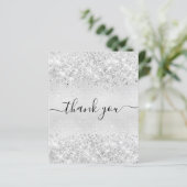 BUDGET Birthday silver glitter dust thank you (スタンド正面)