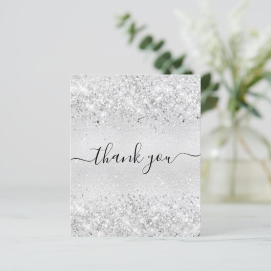 BUDGET Birthday silver glitter dust thank you (スタンド正面)