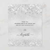 BUDGET Birthday silver glitter dust thank you (裏面)