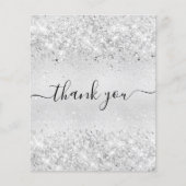 BUDGET Birthday silver glitter dust thank you (正面)