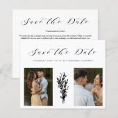 Budget Black 2 Photos Collage Wedding Branches (正面/裏面)