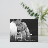 Budget Black and White Photo Wedding Thank You (スタンド正面)