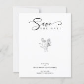 Budget Black Chic Trendy Wedding Wildflowers (正面)