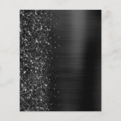 Budget Black Glam Glitter Wedding Menu (裏面)
