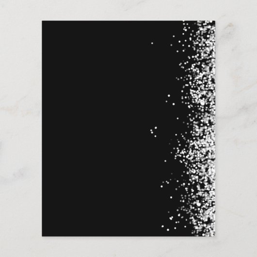 Budget Black Glitter Couples Shower Invitation (裏面)