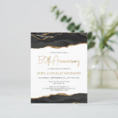 Budget Black Gold Agate 50th Anniversary Invite (スタンド正面)
