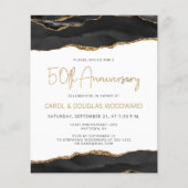 Budget Black Gold Agate 50th Anniversary Invite (正面)