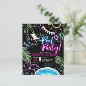 BUDGET Black Neon Glow Watercolor Pool Birthday (スタンド正面)