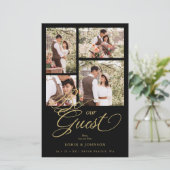 Budget Black Trendy Collage 4 Photos Luxury Script (スタンド正面)