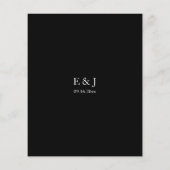 Budget Black Wedding Modern Chic Minimalist Simple (裏面)