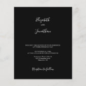Budget Black Wedding Modern Chic Minimalist Simple (正面)