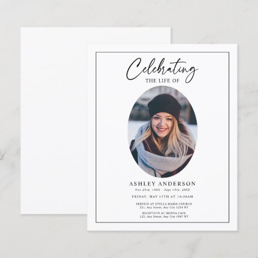 Budget Black White Celebration of Life Funeral (正面/裏面)