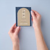 BUDGET Blueレトロクラシック保存日付招待状 チラシ (手)