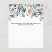 Budget.Blue,アイボリー，クリームバラ結婚式招待状 (裏面)