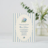 Budget Blue Hydrangea Coastal Stripe Bridal Shower (スタンド正面)