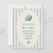 Budget Blue Hydrangea Coastal Stripe Bridal Shower (正面)