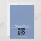 Budget Blue Mountain Watercolor QR Code Wedding 招待状 (裏面)
