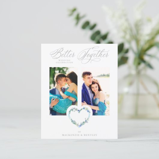 Budget Blue Shades Grey Floral Heart 2 Photos  (スタンド正面)