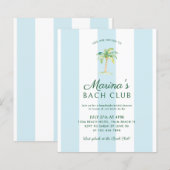 BUDGET Blue Stripes Beach Bach Club Bridal Shower (正面/裏面)