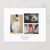 Budget Blue Welcomeフォト数々のベビーのお知らせ (裏面)