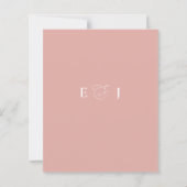 Budget Blush White Floral Wedding Invitations (裏面)