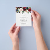 Budget Bohemian Garden QR Code Photo Wedding Flyer チラシ (手)