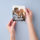 Budget Bohemian Photo'結婚s Thank You チラシ (手)
