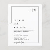 Budget Bohoスクリプトフォト結婚式招待状 (正面)