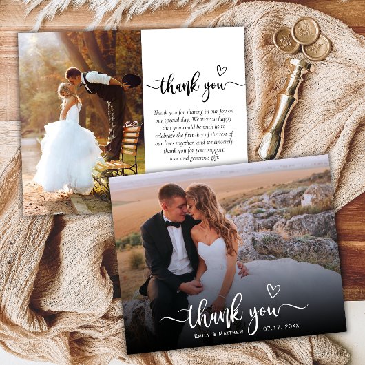 Budget Bohoハートスクリプト2写真結婚の感謝