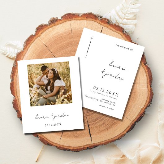 Budget Bohoミニマルモダンラリスト結婚写真 チラシ